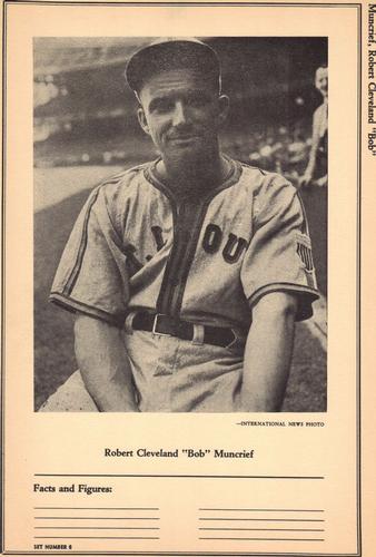 1946-49 Sports Exchange (W603) #8-5 Bob Muncrief Front