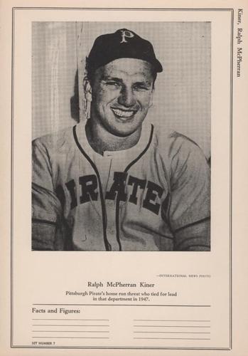 1946-49 Sports Exchange (W603) #7-6 Ralph Kiner Front