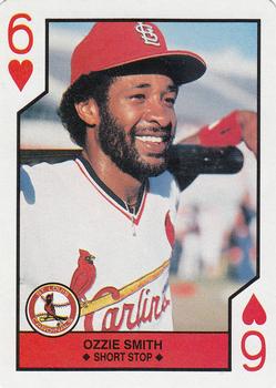 1990 U.S. Playing Card Co. Major League All-Stars Playing Cards #6♥ Ozzie Smith Front