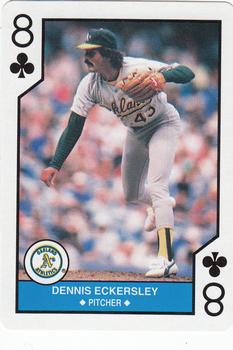 1990 U.S. Playing Card Co. Major League All-Stars Playing Cards #8♣ Dennis Eckersley Front