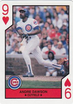 1990 U.S. Playing Card Co. Major League All-Stars Playing Cards #9♥ Andre Dawson Front