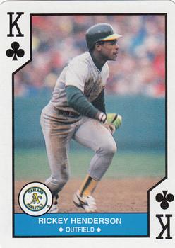 1990 U.S. Playing Card Co. Major League All-Stars Playing Cards #K♣ Rickey Henderson Front