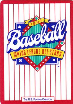 1991 U.S. Playing Card Co. Major League All-Stars Playing Cards #JOKER Danny Tartabull Back