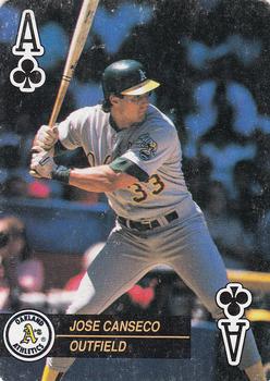 1992 U.S. Playing Card Co. Baseball Aces Playing Cards #A♣ Jose Canseco Front
