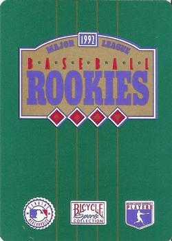 1992 Bicycle Rookies Playing Cards #Q♦ Andy Stankiewicz Back