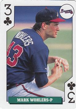 1992 Bicycle Rookies Playing Cards #3♣ Mark Wohlers Front
