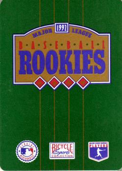 1992 Bicycle Rookies Playing Cards #9♣ Ruben Amaro Back