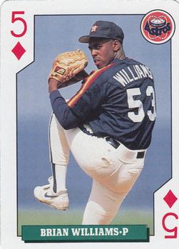 1992 Bicycle Rookies Playing Cards #5♦ Brian Williams Front