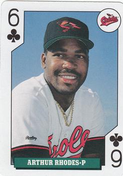 1992 Bicycle Rookies Playing Cards #6♣ Arthur Rhodes Front