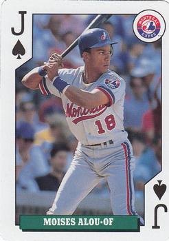 1992 Bicycle Rookies Playing Cards #J♠ Moises Alou Front