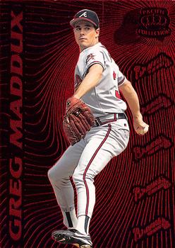 1996 Pacific Prism - Red Hot Stars #RH-8 Greg Maddux Front