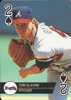 1993 Bicycle Aces Playing Cards #2♠ Tom Glavine Front