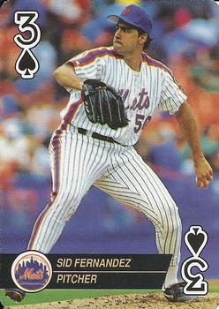1993 Bicycle Aces Playing Cards #3♠ Sid Fernandez Front