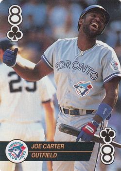 1993 Bicycle Aces Playing Cards #8♣ Joe Carter Front