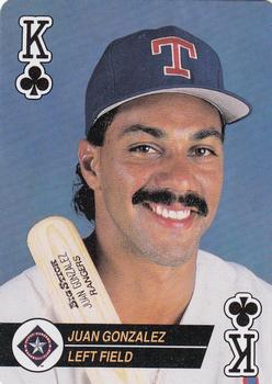 1994 Bicycle Aces Playing Cards #K♣ Juan Gonzalez Front
