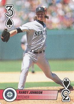 1995 Bicycle Aces Playing Cards #3♠ Randy Johnson Front