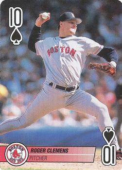 1995 Bicycle Aces Playing Cards #10♠ Roger Clemens Front