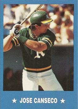 1989 Pacific Cards & Comics Series I (unlicensed) #1 Jose Canseco Front