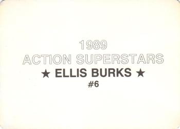 1989 Action Superstars (unlicensed) #6 Ellis Burks Back