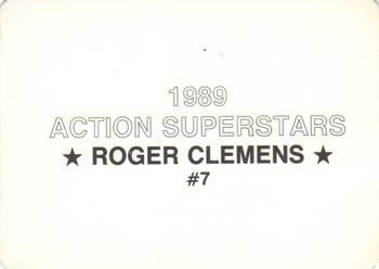 1989 Action Superstars (unlicensed) #7 Roger Clemens Back