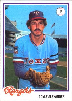 1978 Topps Burger King Texas Rangers #4 Doyle Alexander Front