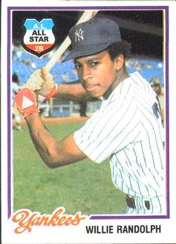 1978 Topps Burger King New York Yankees #13 Willie Randolph Front
