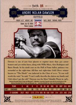 2012 Panini Cooperstown - Crystal Collection #84 Andre Dawson Back