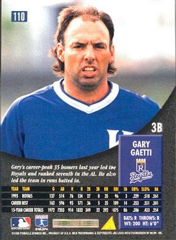 1996 Pinnacle #110 Gary Gaetti Back