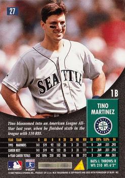 1996 Pinnacle #27 Tino Martinez Back