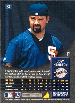 1996 Pinnacle #23 Joey Hamilton Back