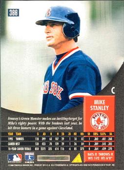 1996 Pinnacle #366 Mike Stanley Back