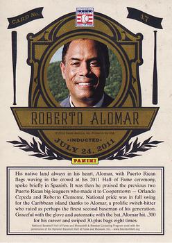 2012 Panini Cooperstown - Induction #17 Roberto Alomar Back