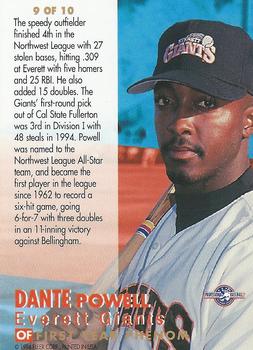 1994-95 Fleer Excel - First Year Phenoms #9 Dante Powell Back