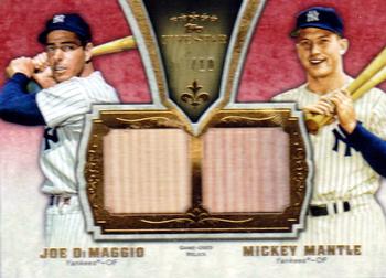 2012 Topps Five Star - Retired Dual Relics #FSDLR-DM Mickey Mantle / Joe DiMaggio Front