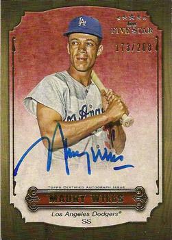 2012 Topps Five Star - Retired Autographs #FSA-MW Maury Wills Front