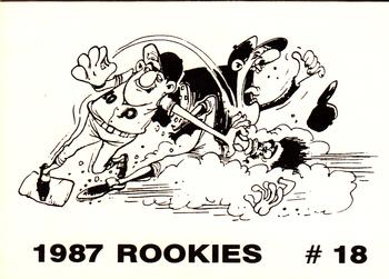 1987 Rookies (Cartoon Back, unlicensed) #18 Ellis Burks Back