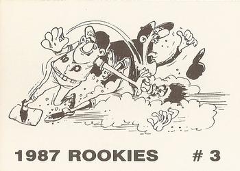 1987 Rookies (Cartoon Back, unlicensed) #3 B.J. Surhoff Back