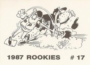 1987 Rookies (Cartoon Back, unlicensed) #17 Devon White Back