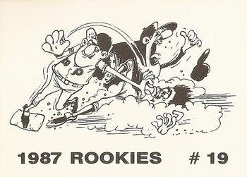 1987 Rookies (Cartoon Back, unlicensed) #19 Terry Steinbach Back