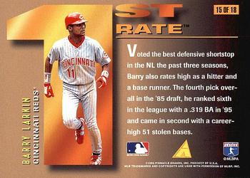 1996 Pinnacle - 1st Rate (First Rate) #15 Barry Larkin Back