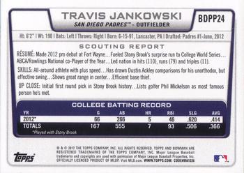 2012 Bowman Draft Picks & Prospects - Draft Picks #BDPP24 Travis Jankowski Back