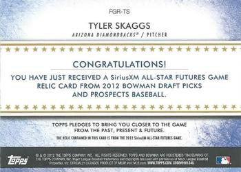 2012 Bowman Draft Picks & Prospects - Futures Game Relics #FGR-TS Tyler Skaggs Back