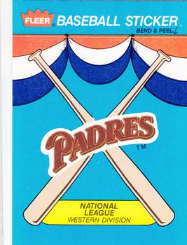 1989 Fleer - Team Stickers #NNO San Diego Padres Front