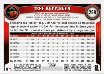 2011 Topps - Black Border #298 Jeff Keppinger Back