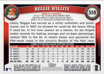 2011 Topps - Black Border #559 Reggie Willits Back