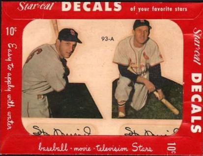 1952 Star-Cal Small Decals #93-A Stan Musial / Stan Musial Front