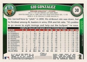 2011 Topps - Diamond Anniversary Limited Edition #30 Gio Gonzalez Back