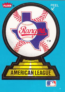 1987 Fleer - Team Stickers #NNO Texas Rangers Front