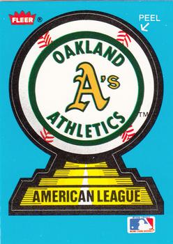 1987 Fleer - Team Stickers #NNO Oakland Athletics Front