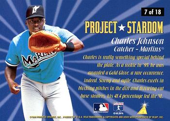 1996 Pinnacle - Project Stardom #7 Charles Johnson Back